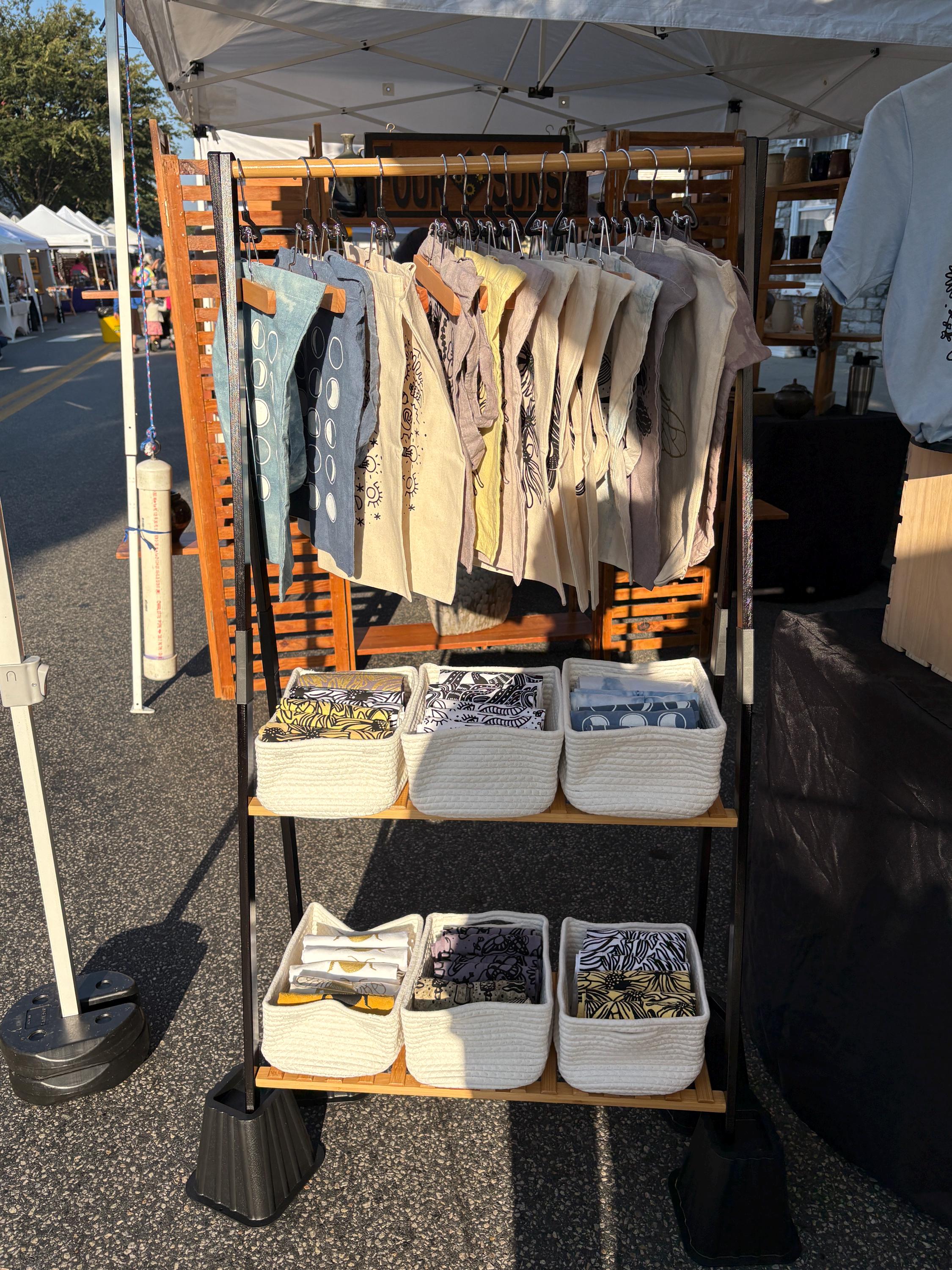 Handmade Snake Doodle Tote Bag, Recycled Cotton