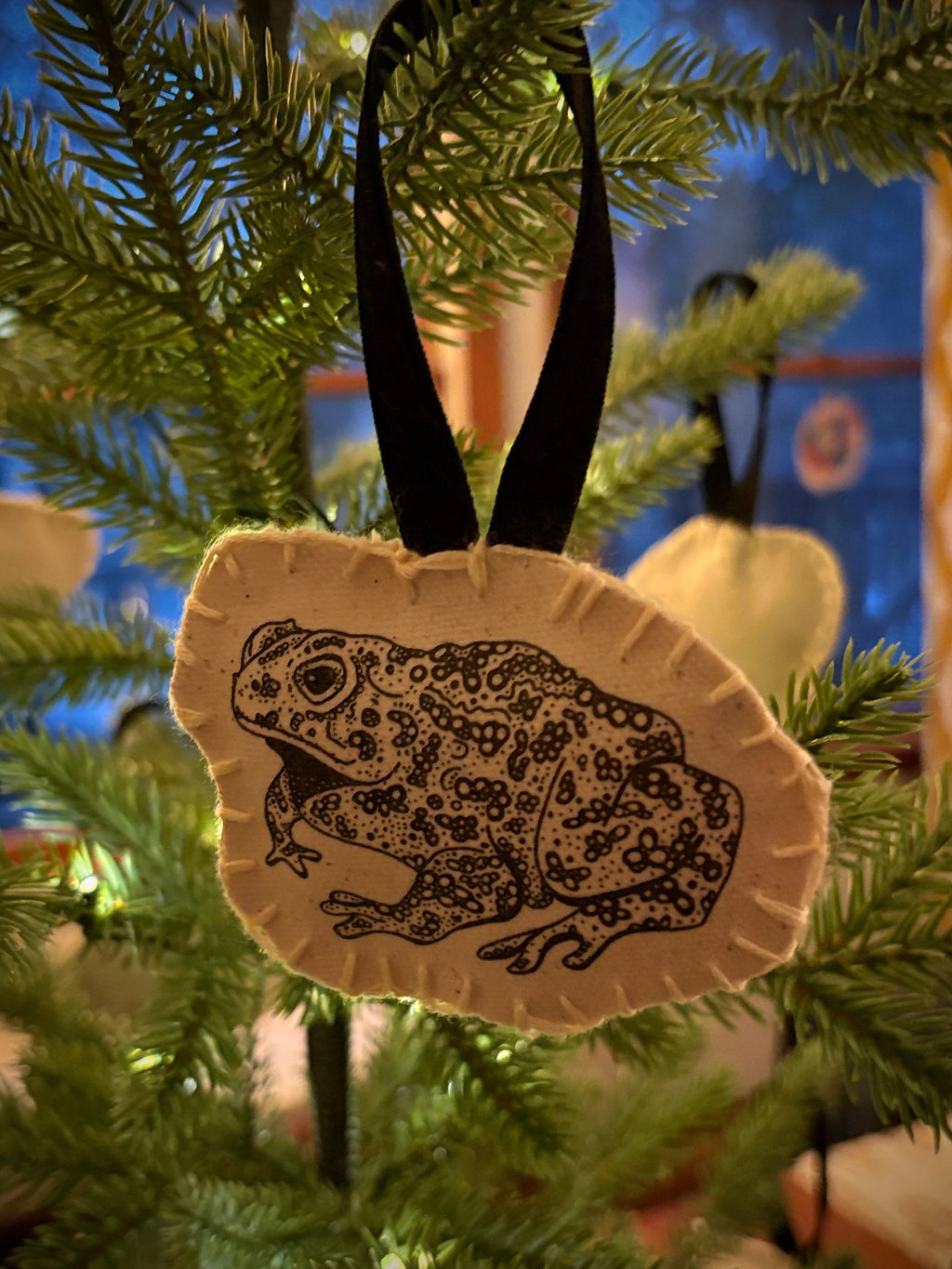 Foresty Illustrated Canvas Hand-Sewn Ornaments