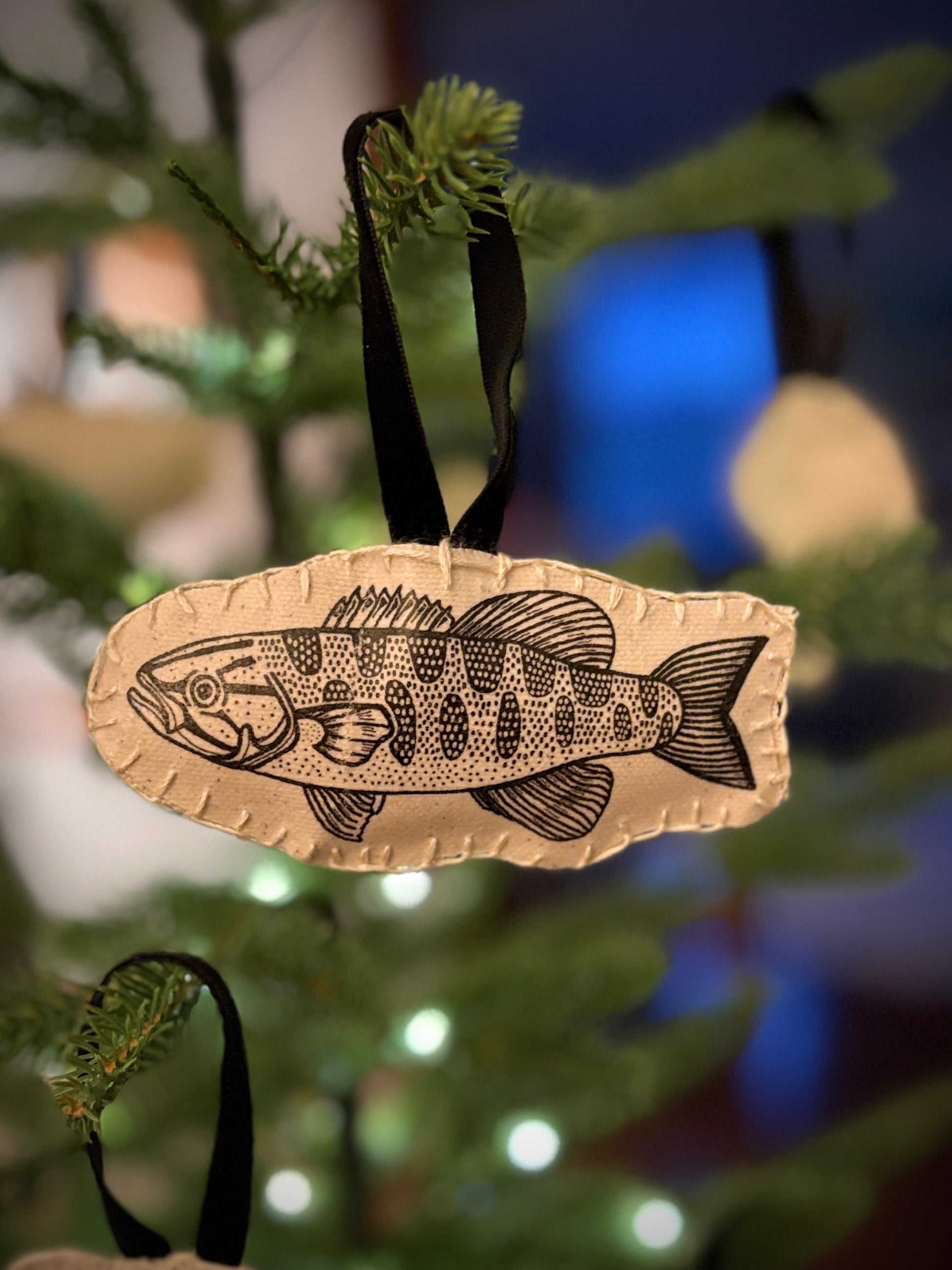 Foresty Illustrated Canvas Hand-Sewn Ornaments