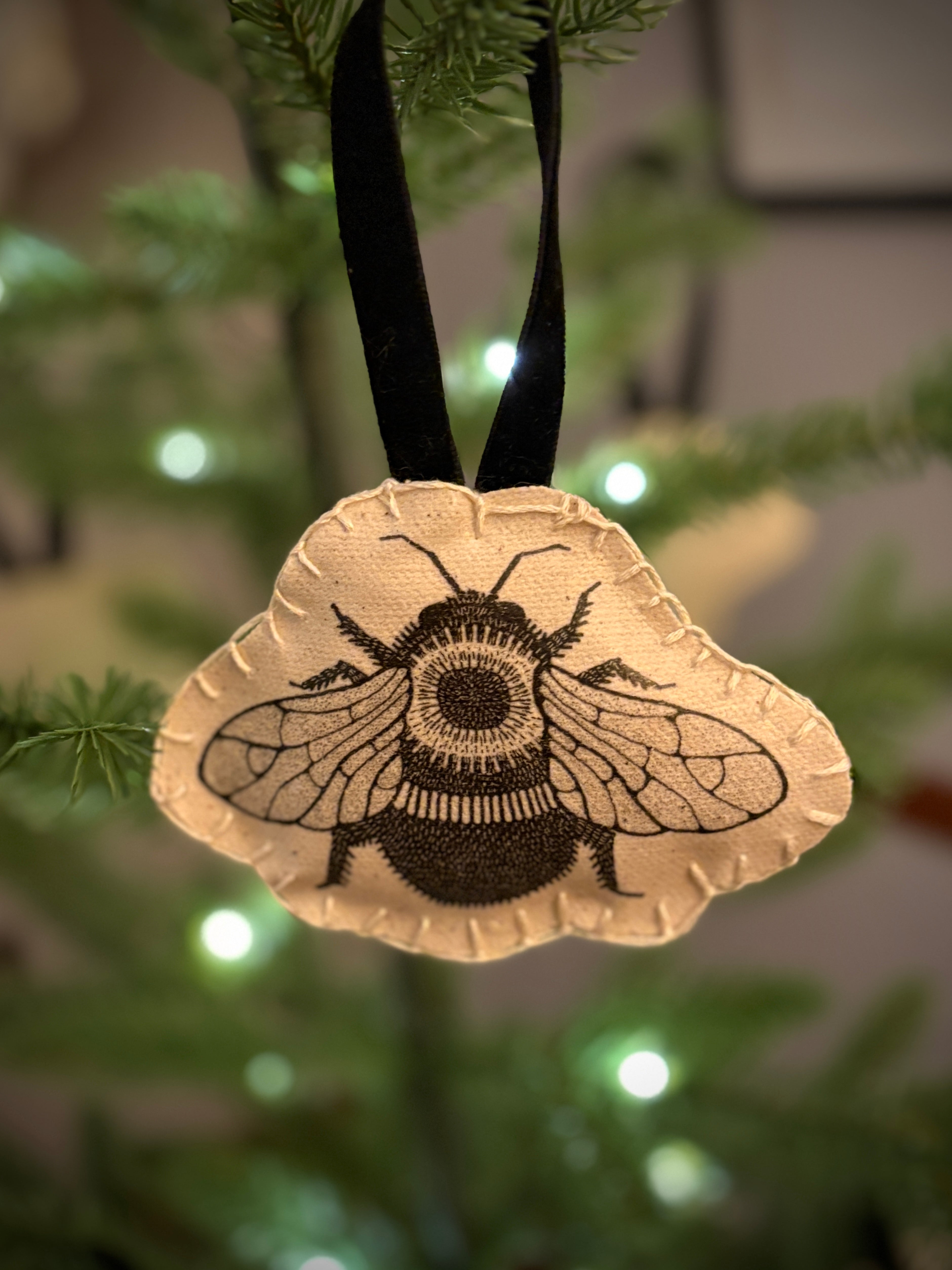 Foresty Illustrated Canvas Hand-Sewn Ornaments