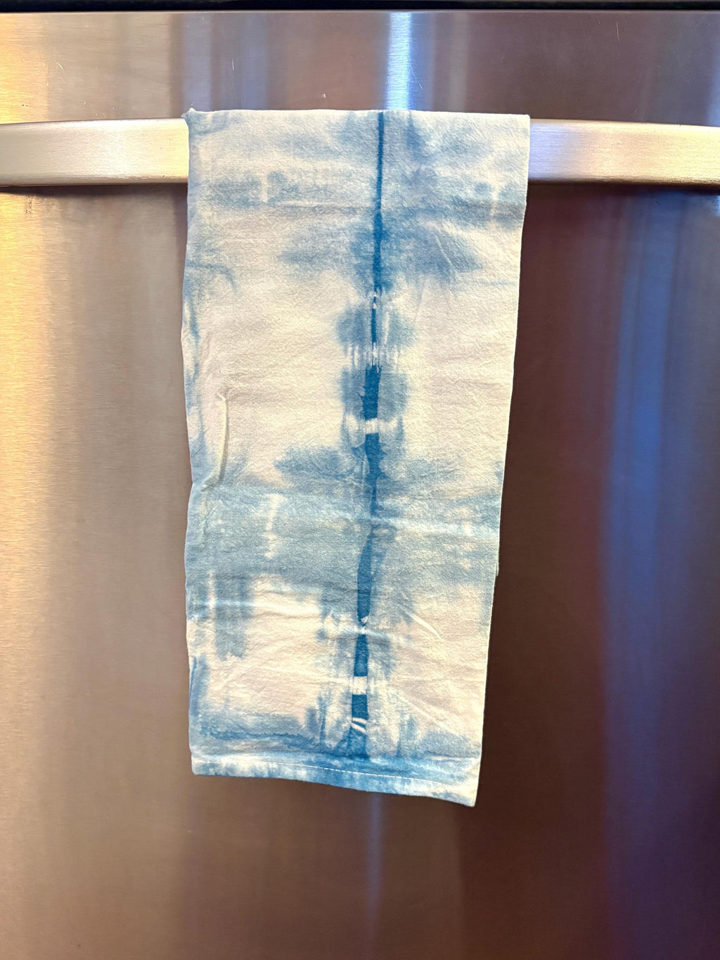 Itajime Shibori Dyed Tea Towel