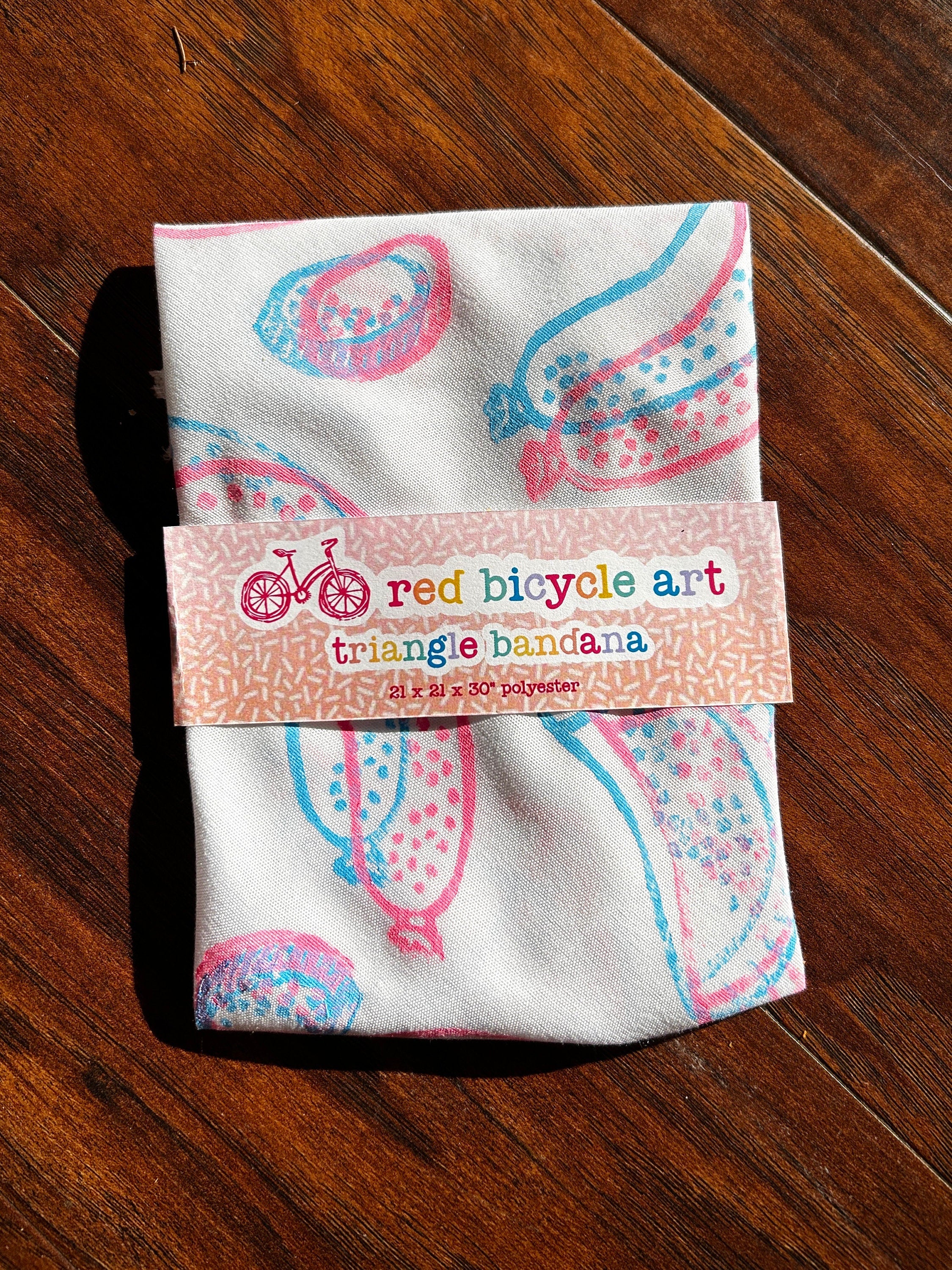 Polish Food Bandana: Hand-Printed Kielbasa and Pierogi Design